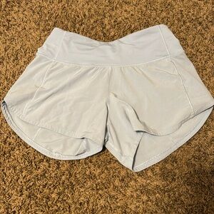 Lululemon Powder blue speed up shorts size 2 tall